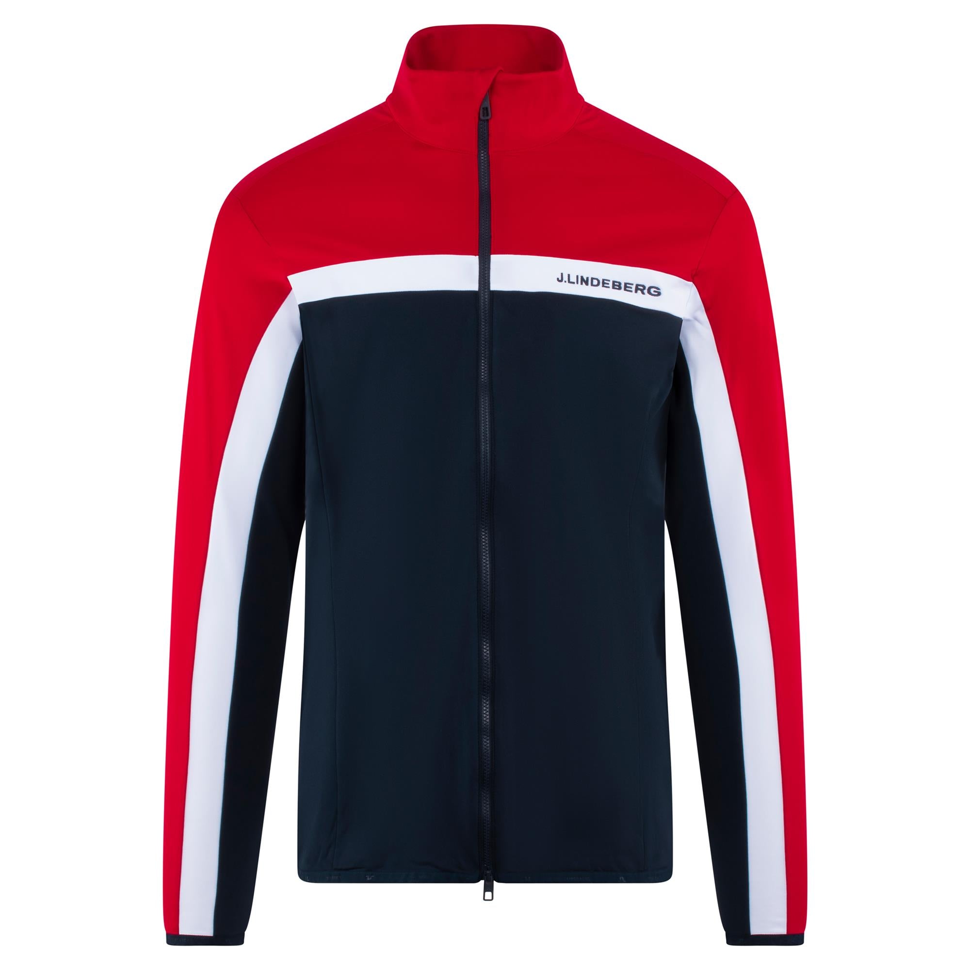 J Lindeberg Jarvis Mens Golf Mid Layer Barbados Cherry